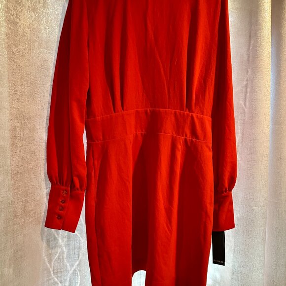 Pinko Capeta Abito Red Dress - Size 44 - Picture 2 of 4